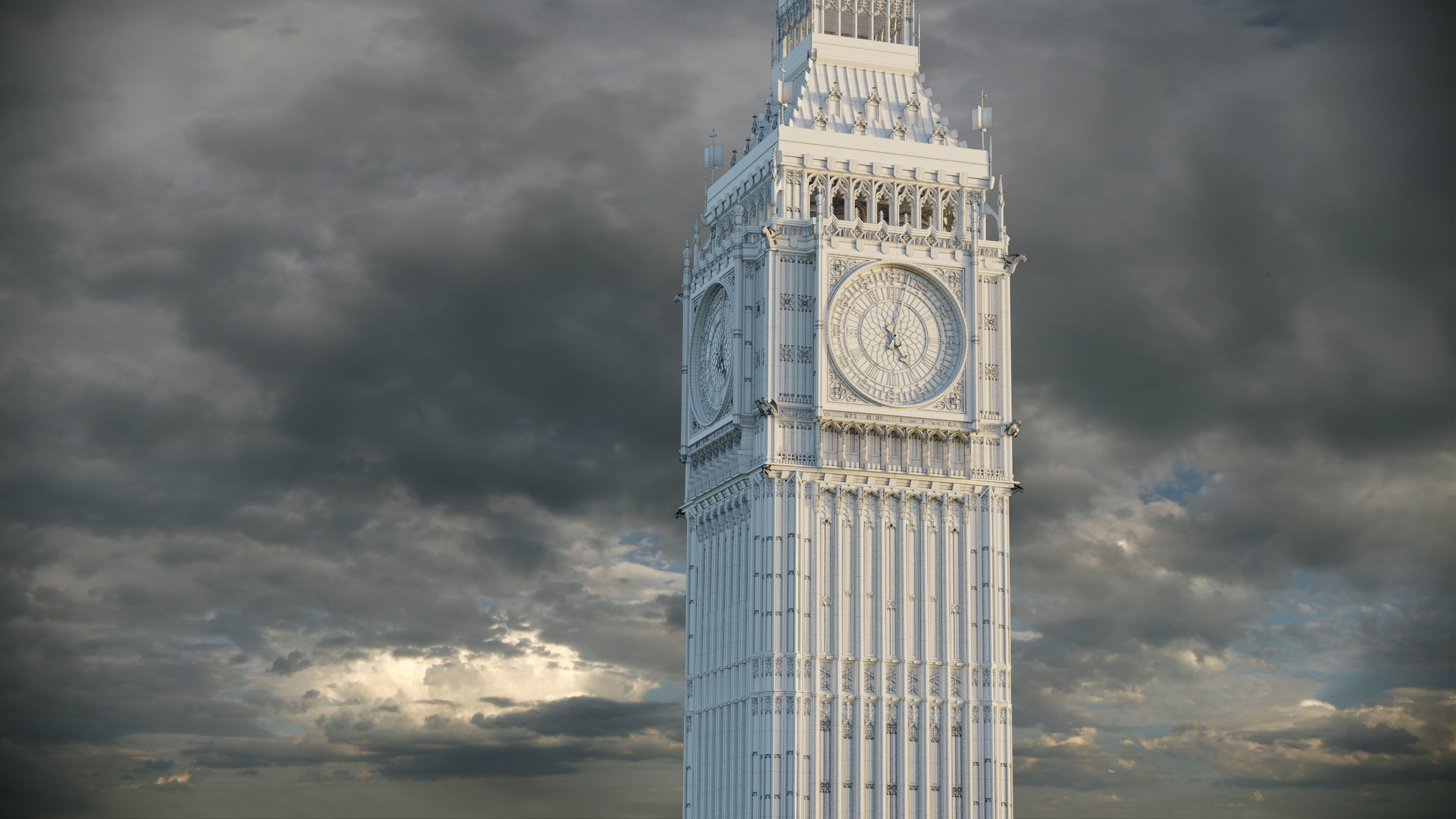 Big Ben tower - Elizabeth tower 3D model_5