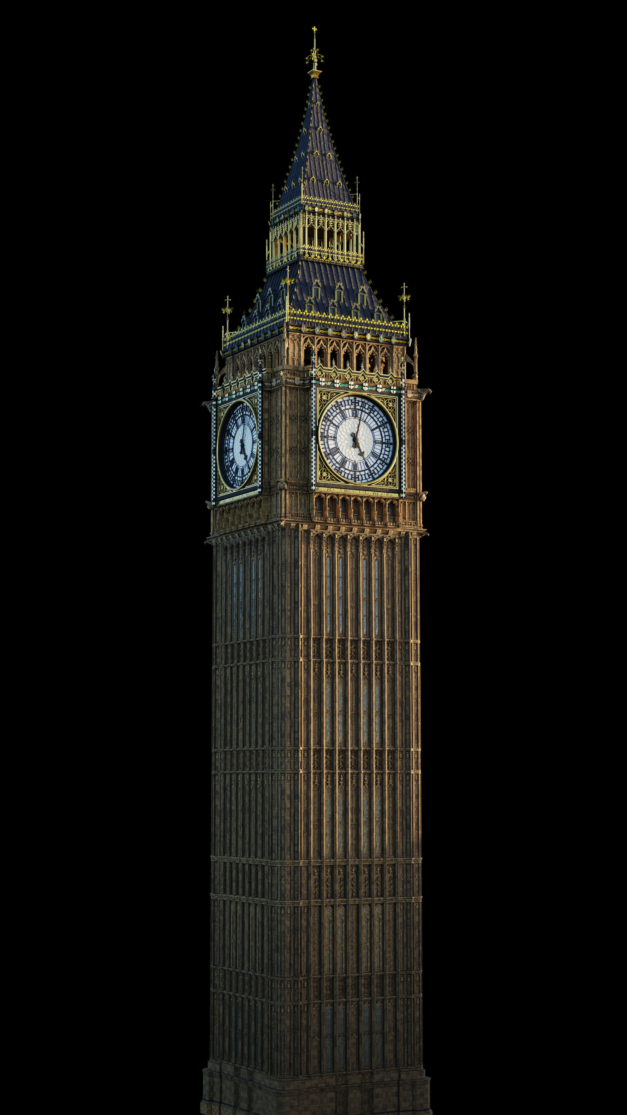 Big Ben tower - Elizabeth tower 3D model_6