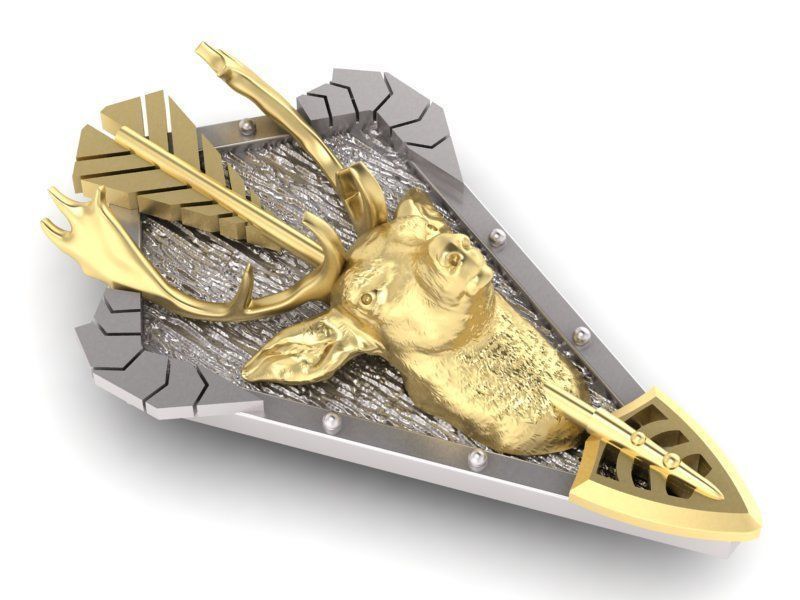 Fallow head deer is European daniel 3D print model_1