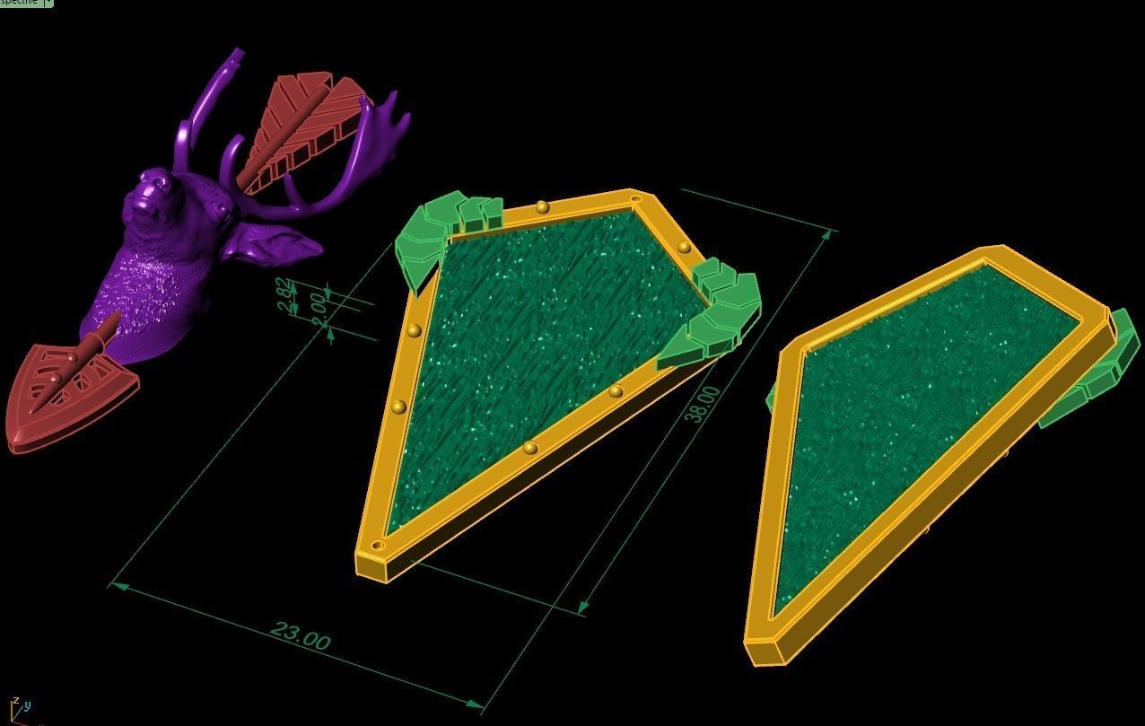 Fallow head deer is European daniel 3D print model_4