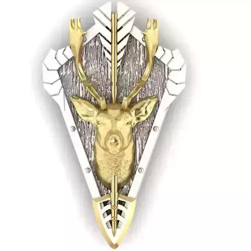 Fallow head deer is European daniel  3D print model