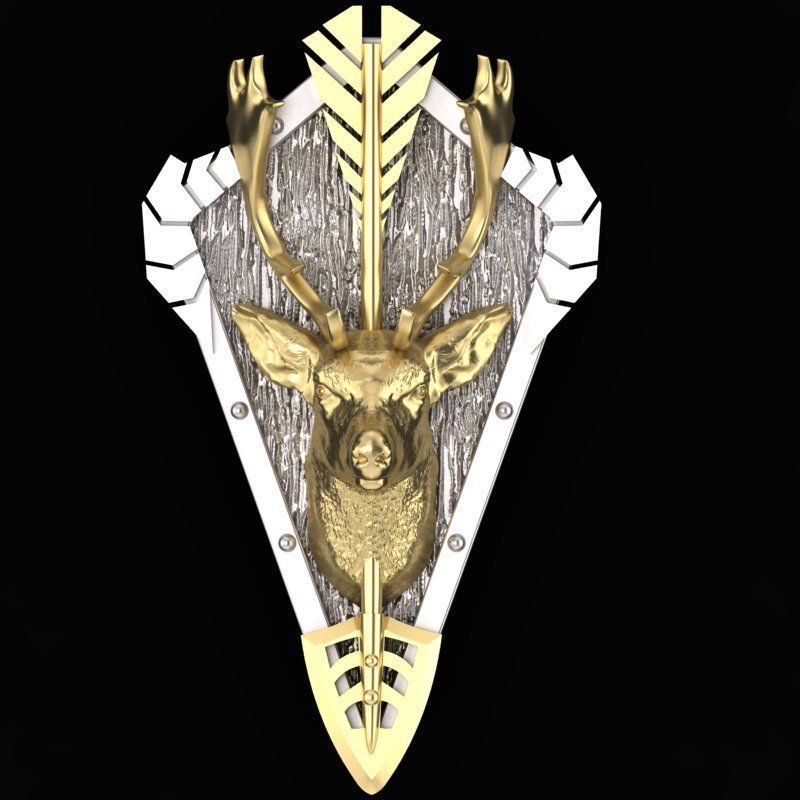 Fallow head deer is European daniel 3D print model_2