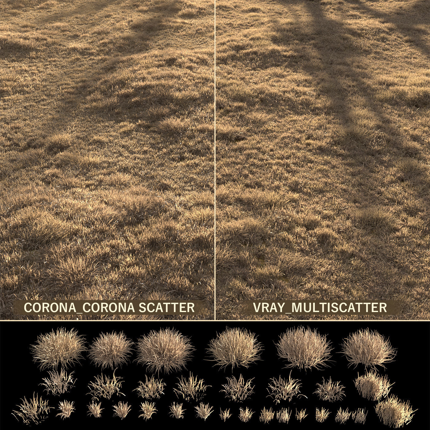 Dried Grass Landscape 3D model_3