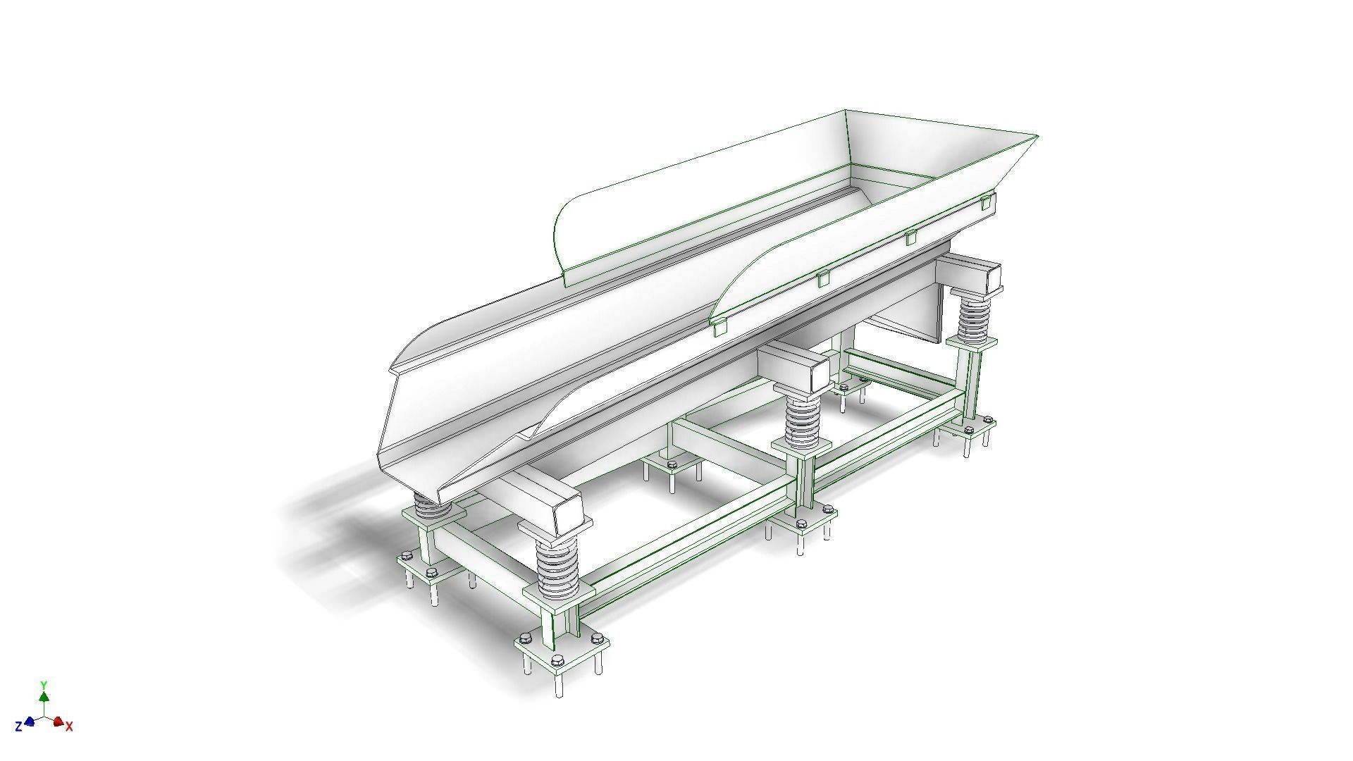 Vibrating feeder 3D model_8