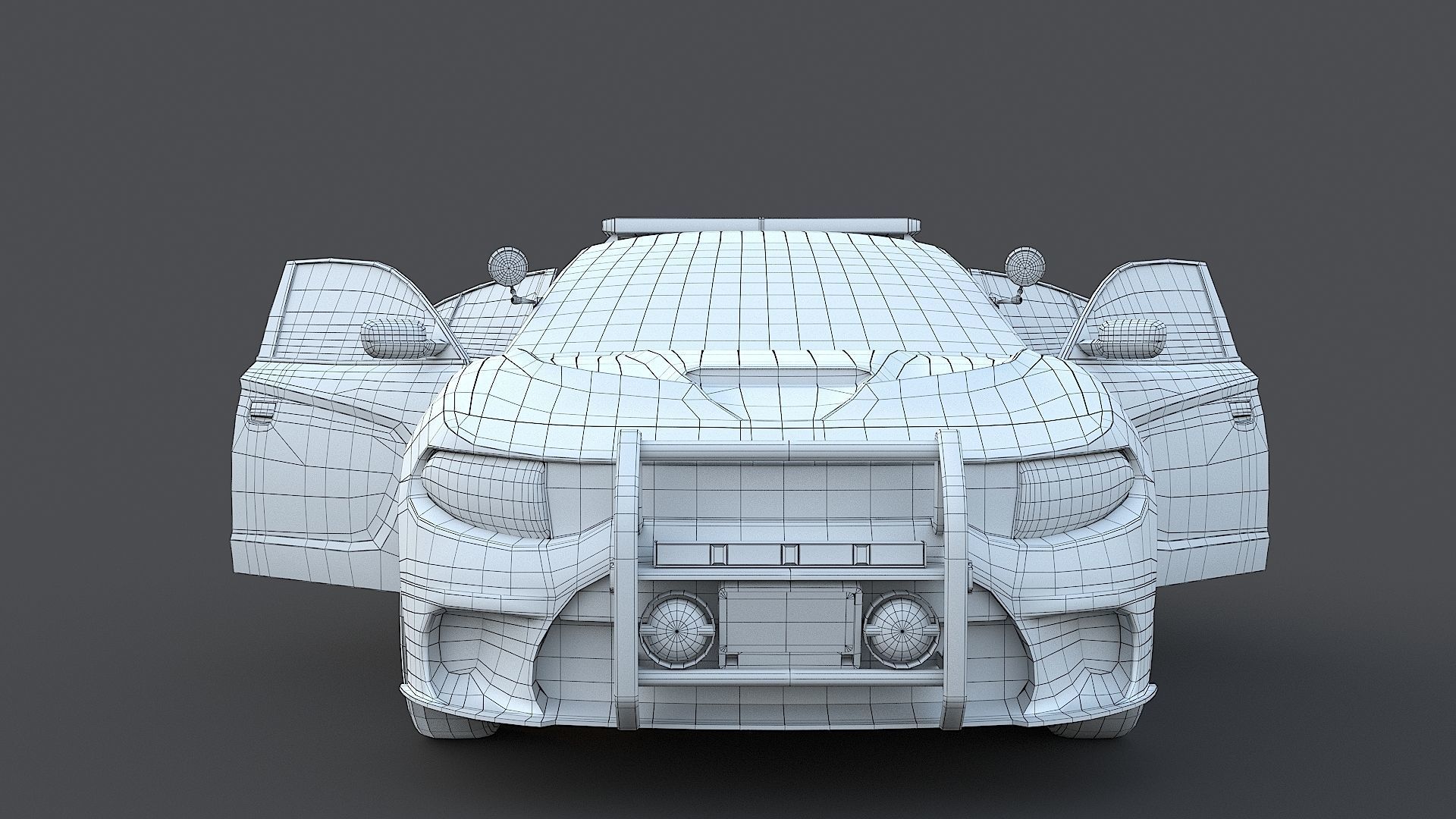 Police car Dodge Charger California highway patrol  Low-poly 3D model_20