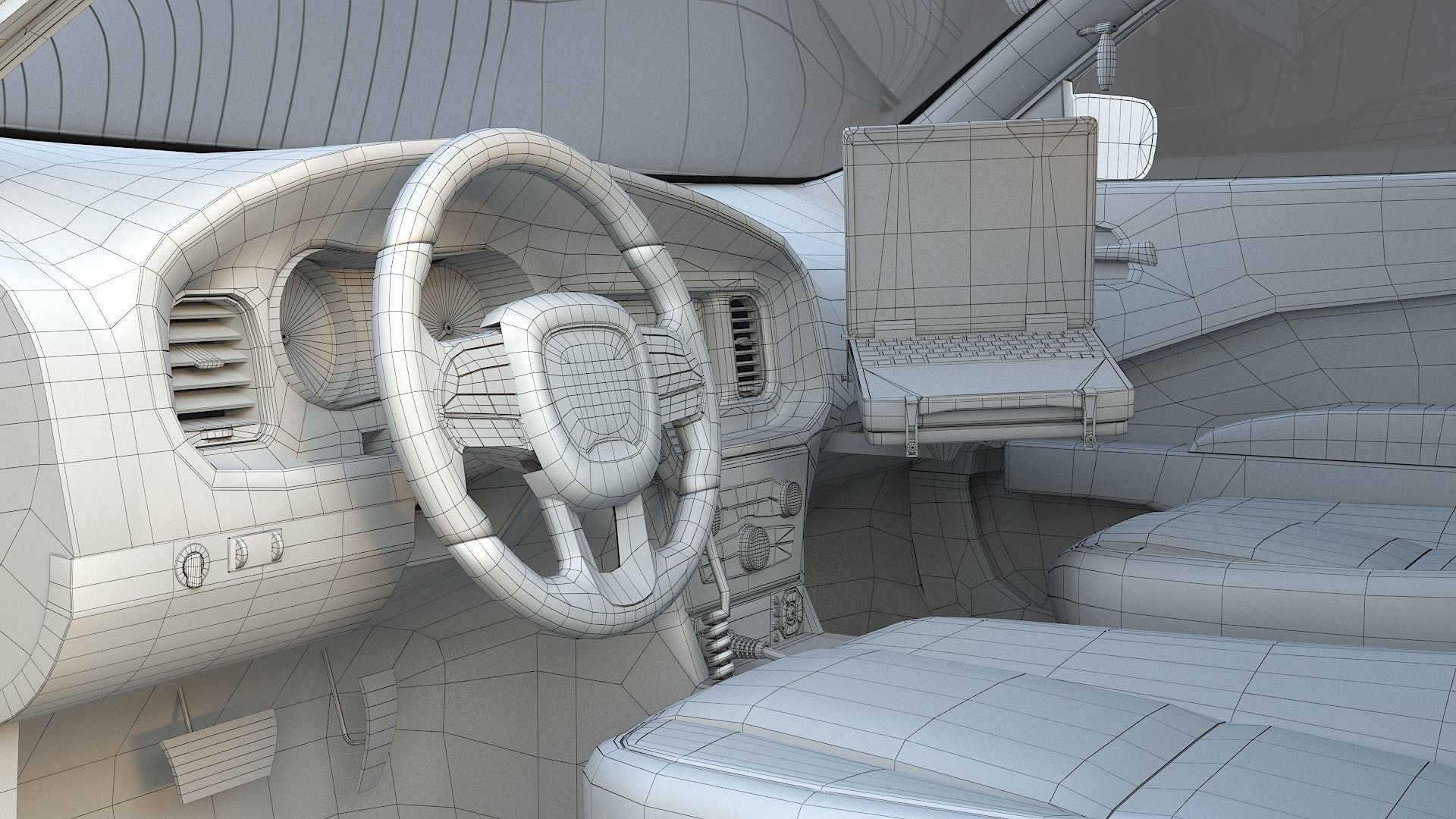 Police car Dodge Charger California highway patrol  Low-poly 3D model_29