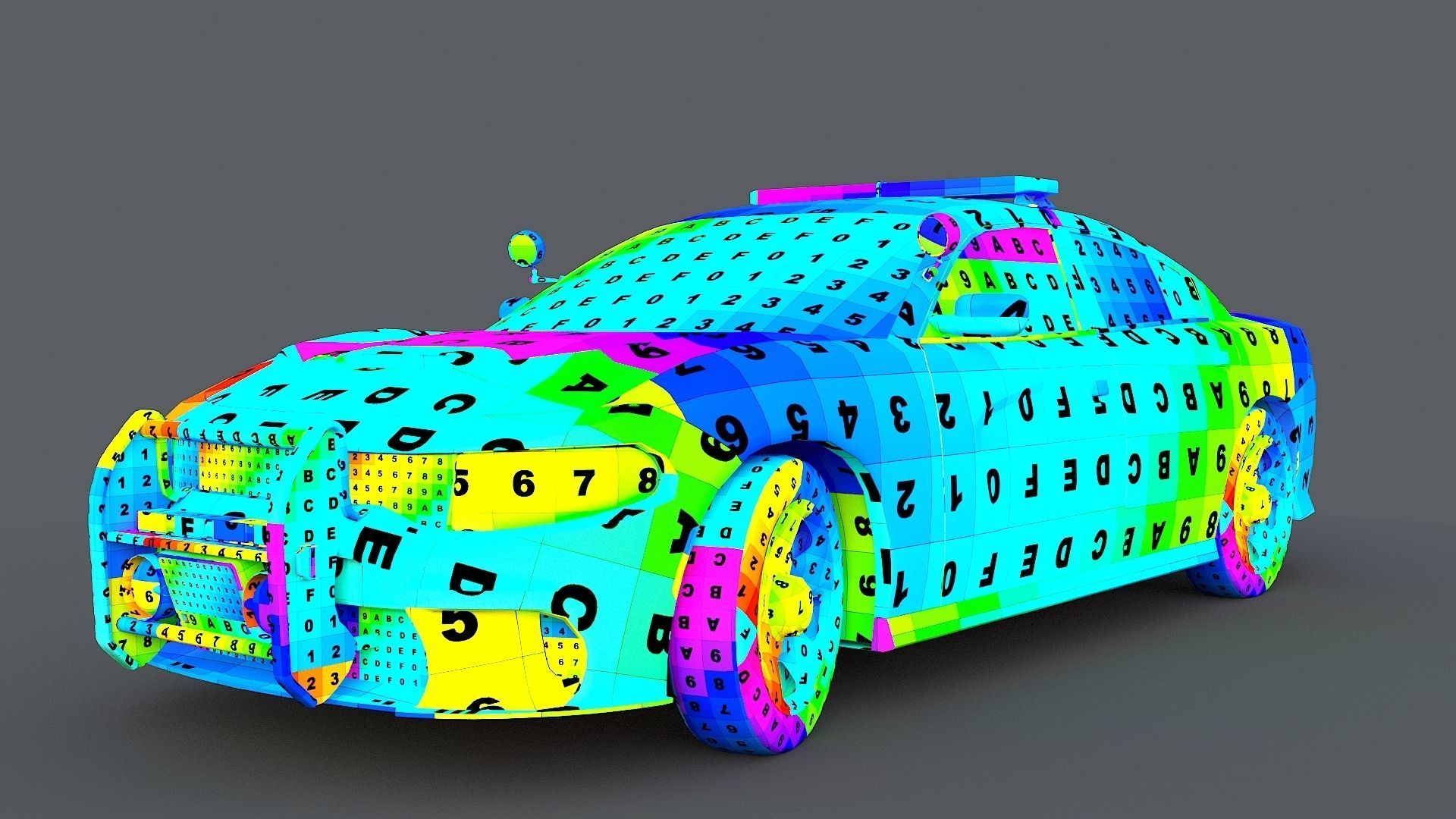 Police car Dodge Charger California highway patrol  Low-poly 3D model_32