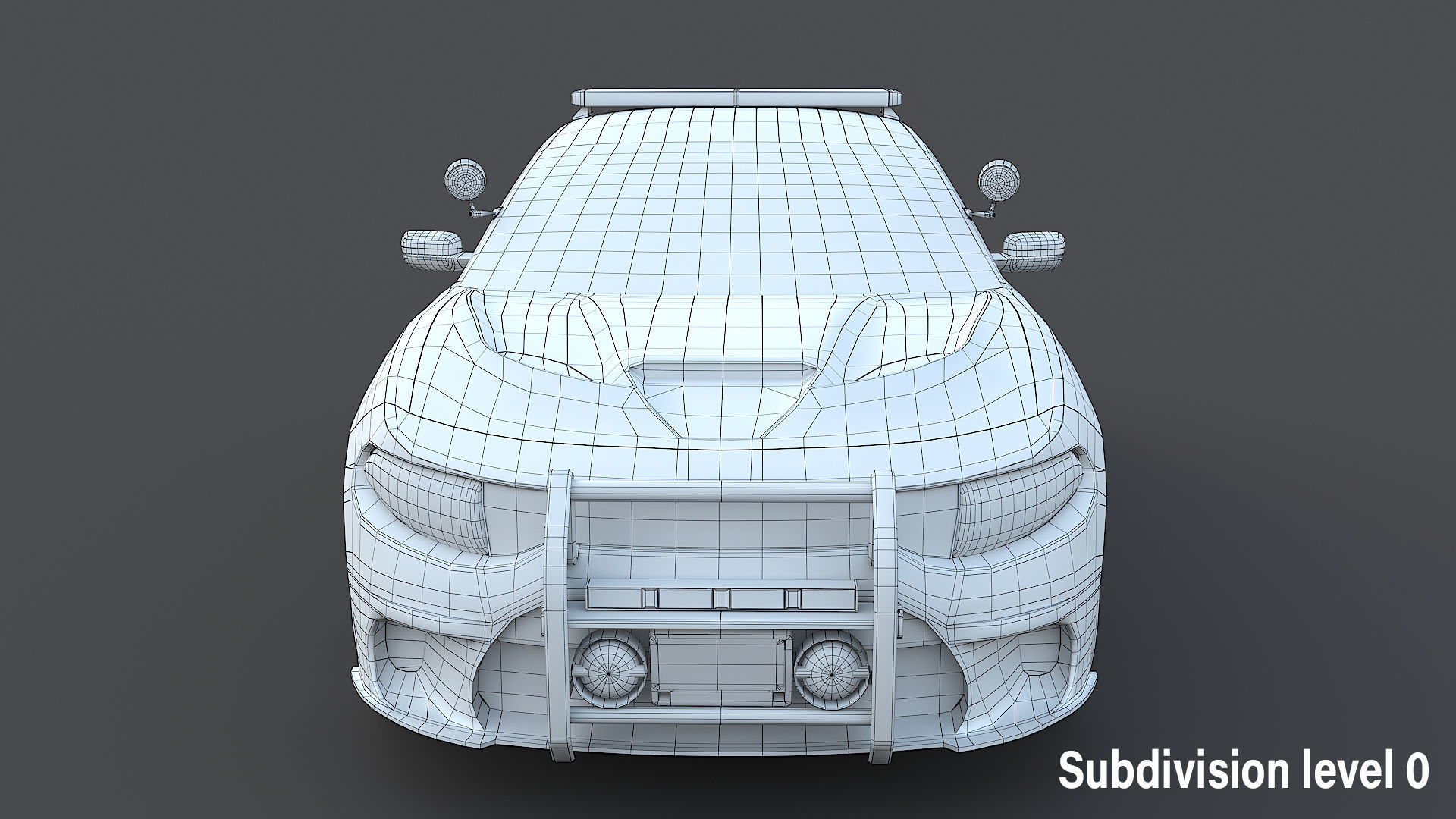Police car Dodge Charger California highway patrol  Low-poly 3D model_25