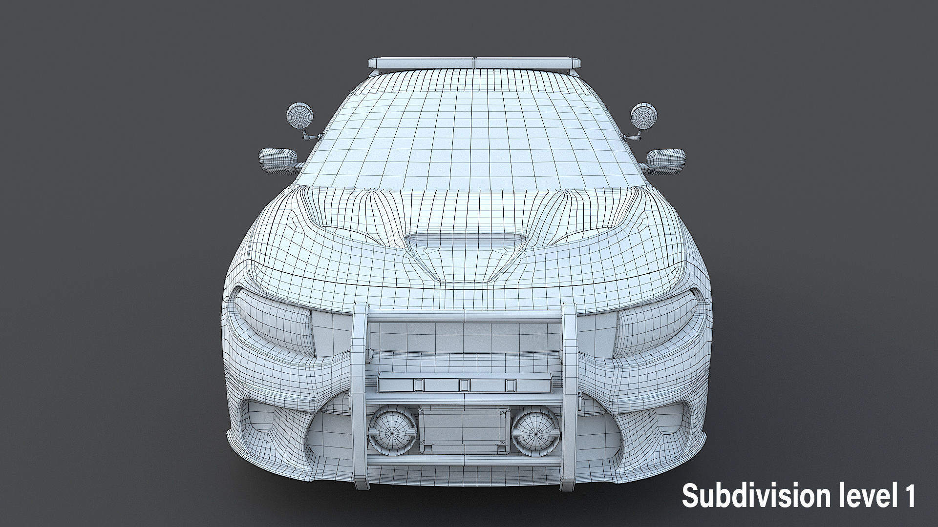 Police car Dodge Charger California highway patrol  Low-poly 3D model_26