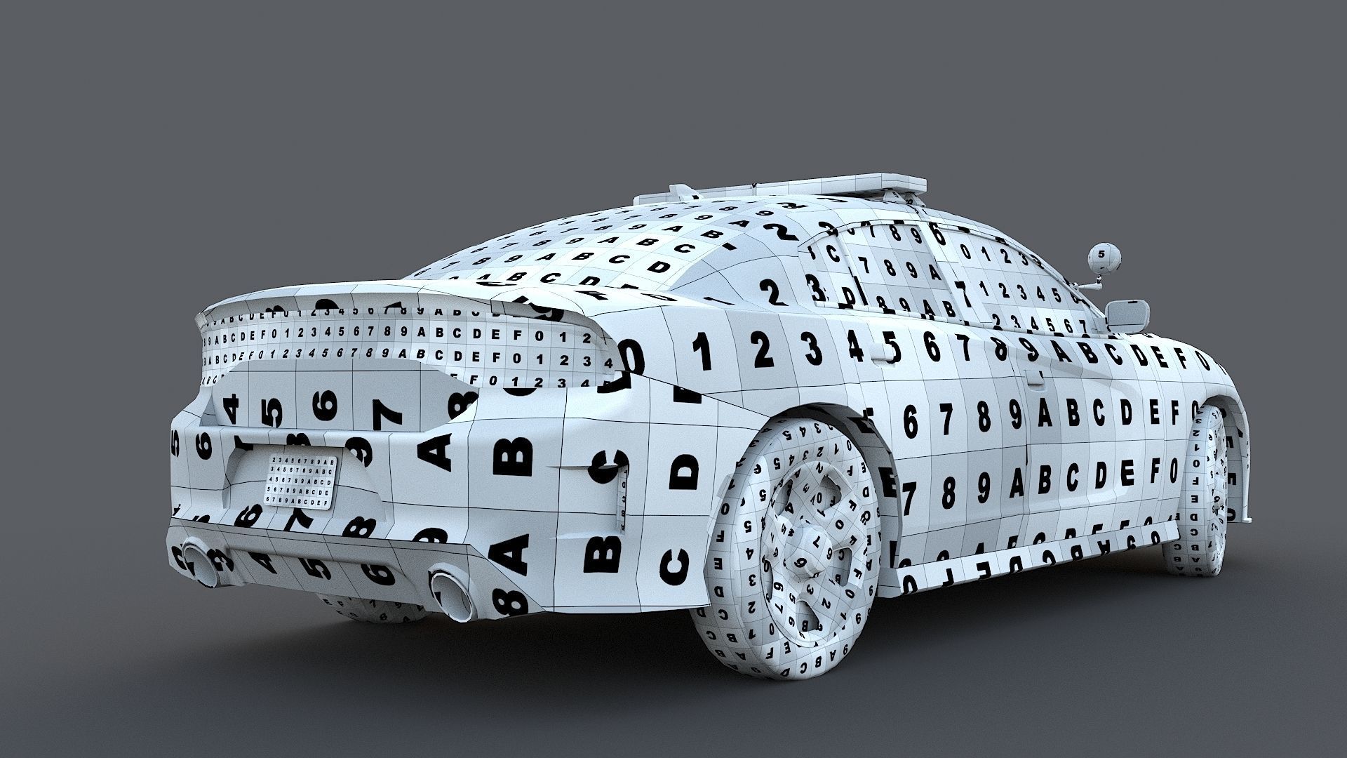 Police car Dodge Charger California highway patrol  Low-poly 3D model_38