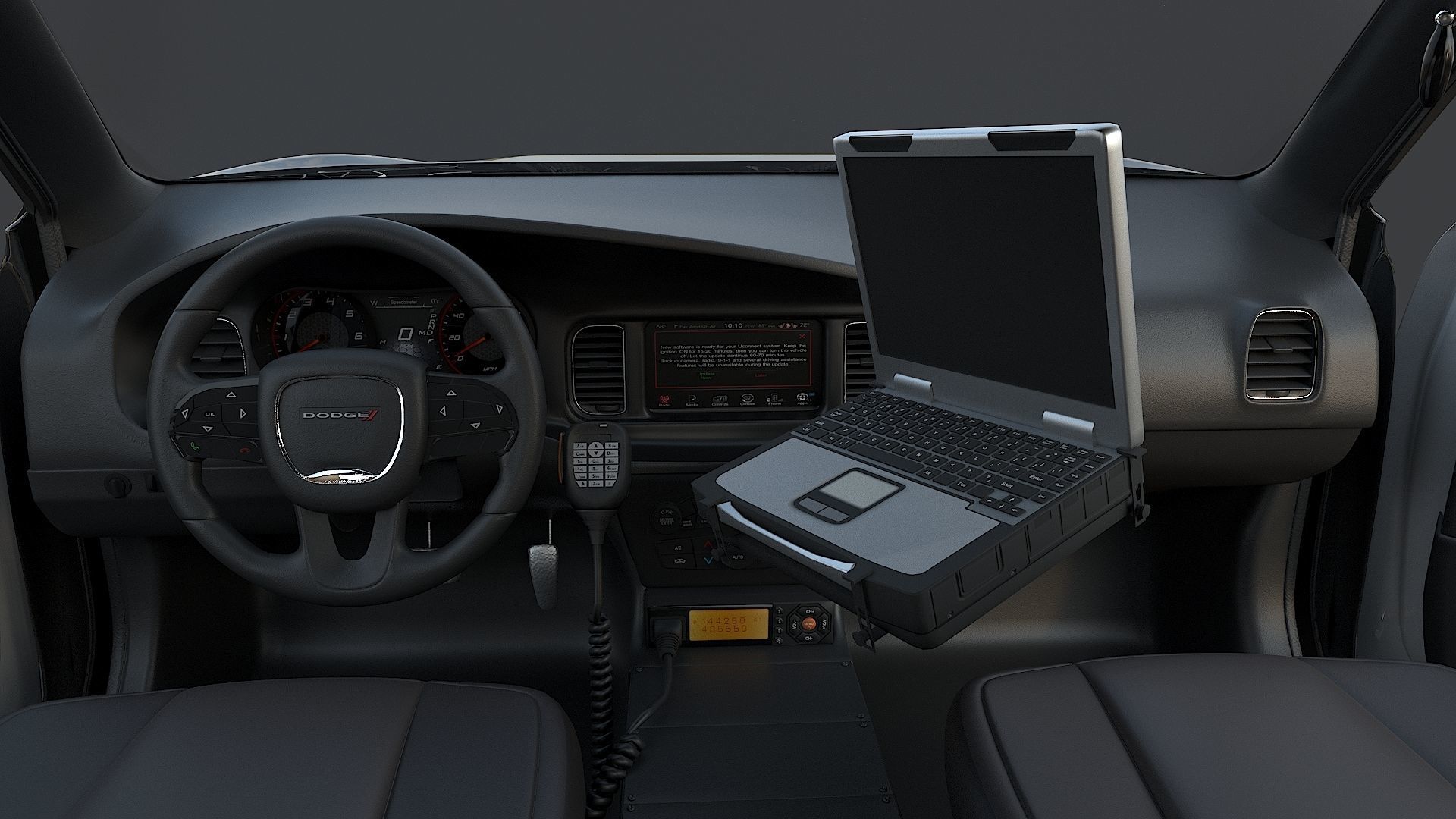 Police car Dodge Charger California highway patrol  Low-poly 3D model_17