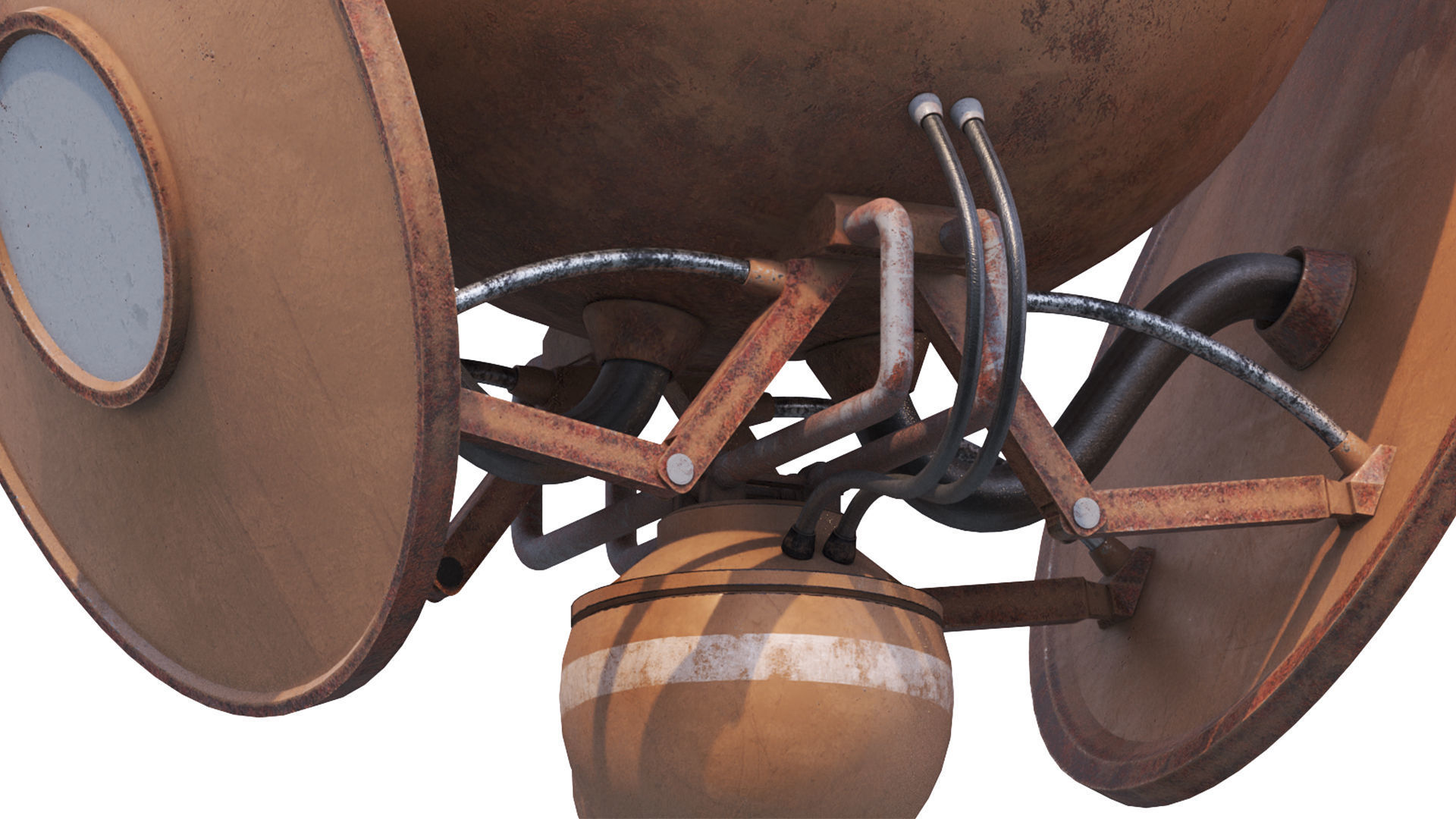 Reconnaissance drone Low-poly 3D model_3