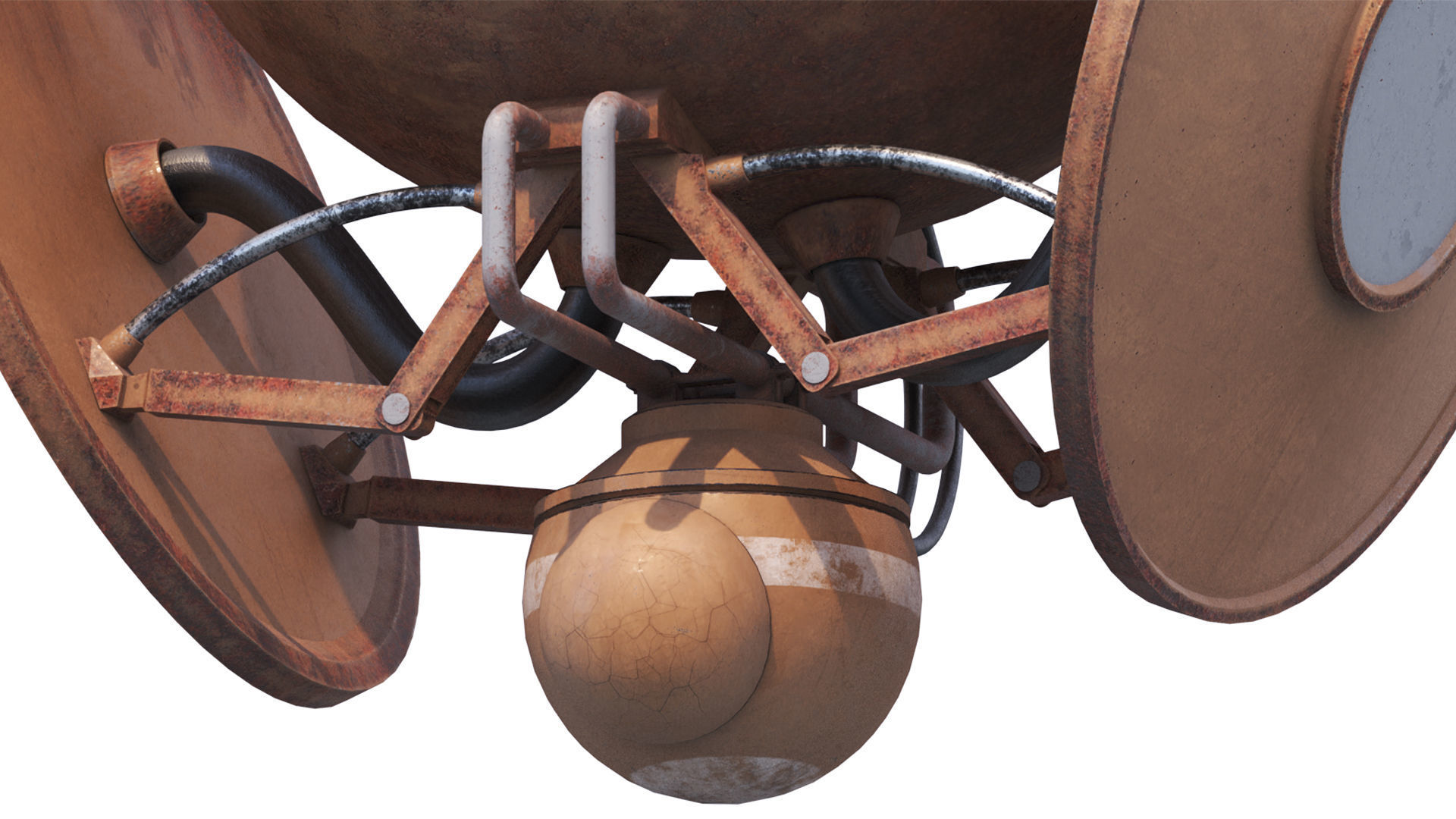 Reconnaissance drone Low-poly 3D model_2