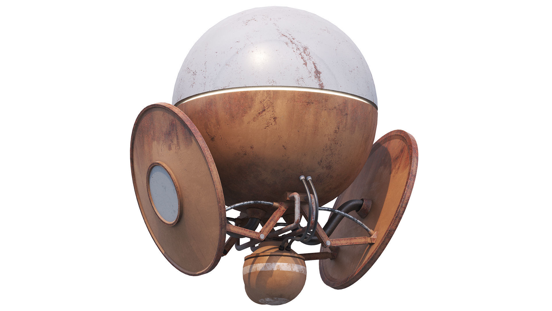 Reconnaissance drone Low-poly 3D model_1