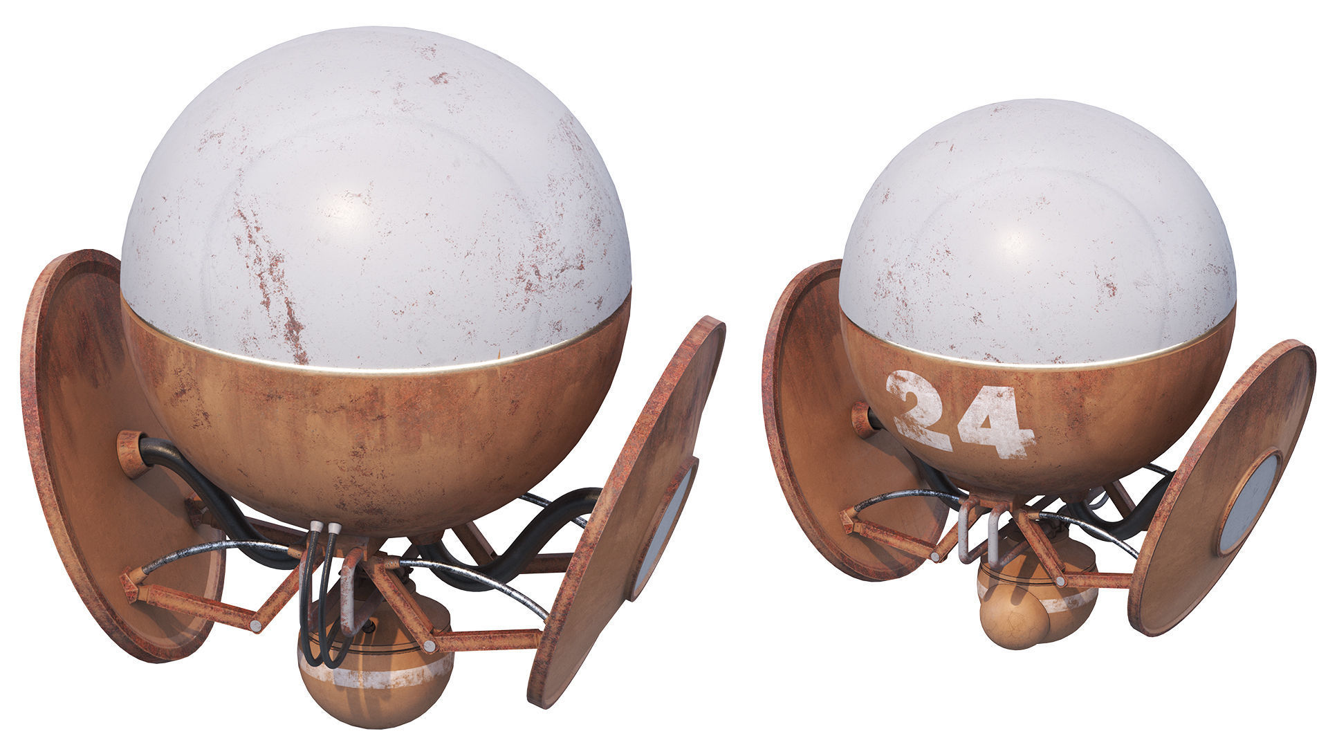 Reconnaissance drone Low-poly 3D model_4