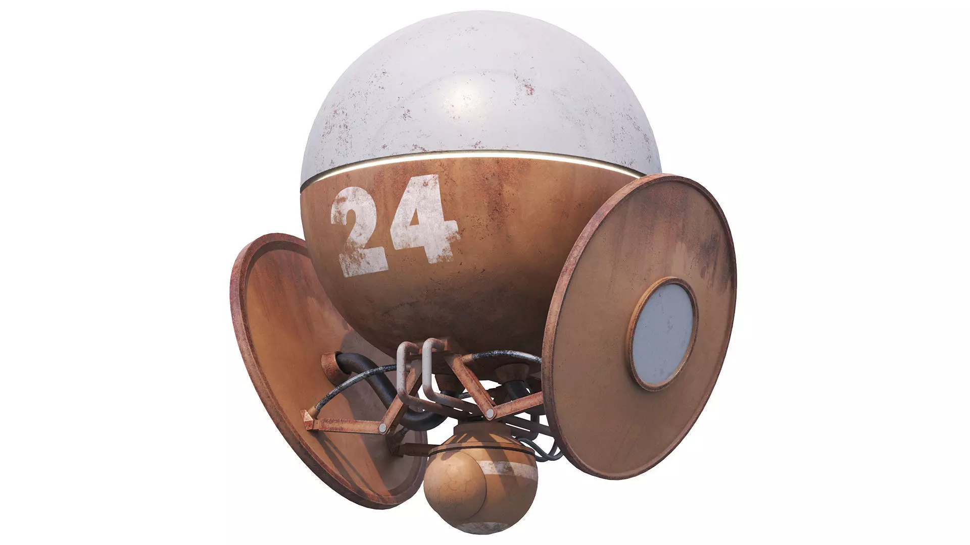 Reconnaissance drone Low-poly 3D model_0