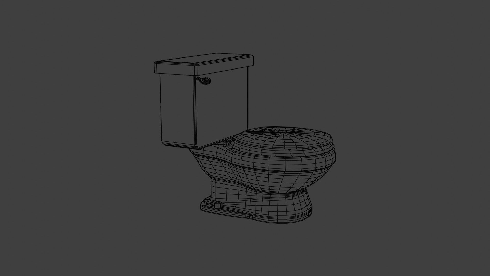 Avocado-Green Toilet 3D model_1