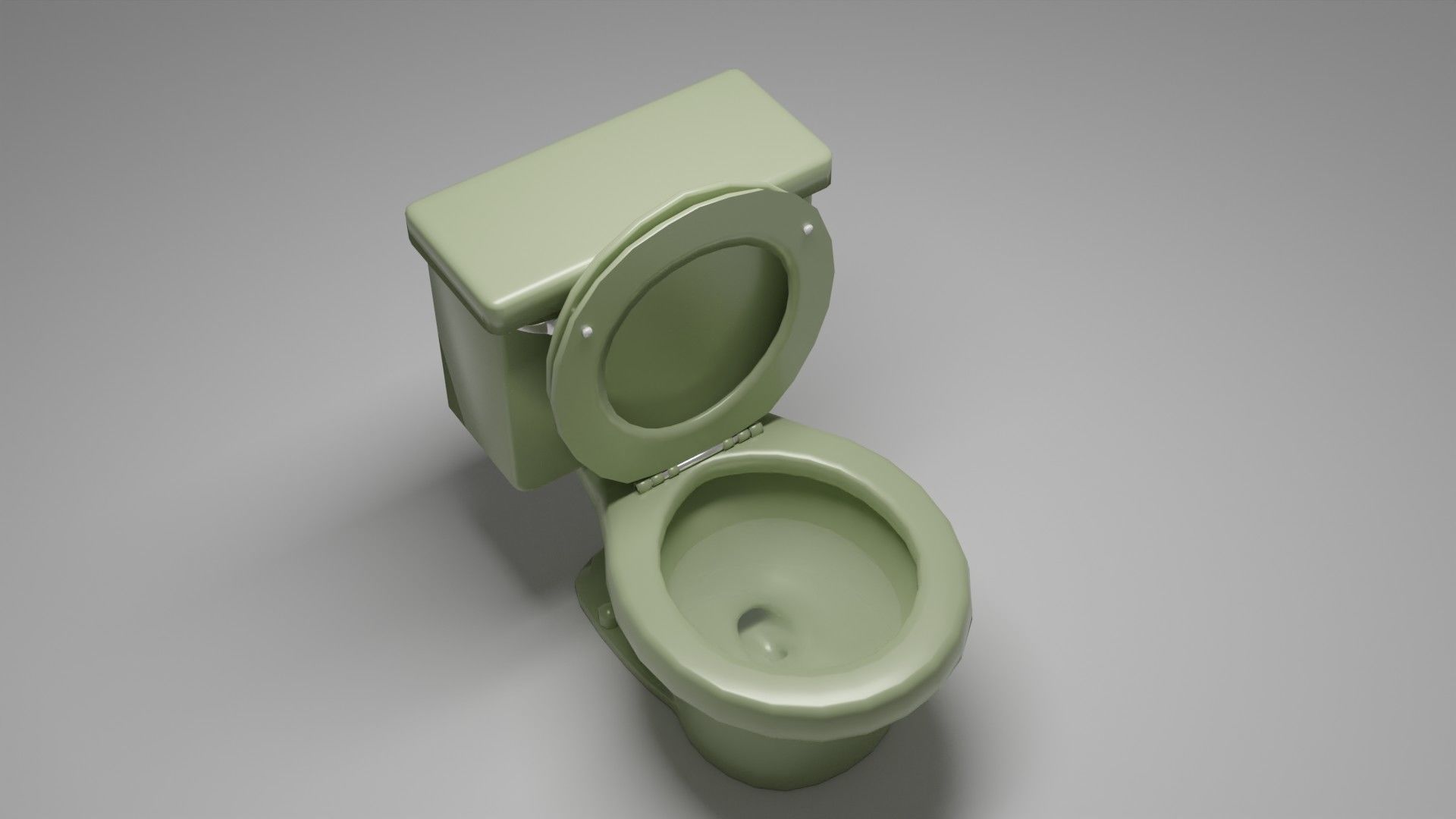 Avocado-Green Toilet 3D model_2