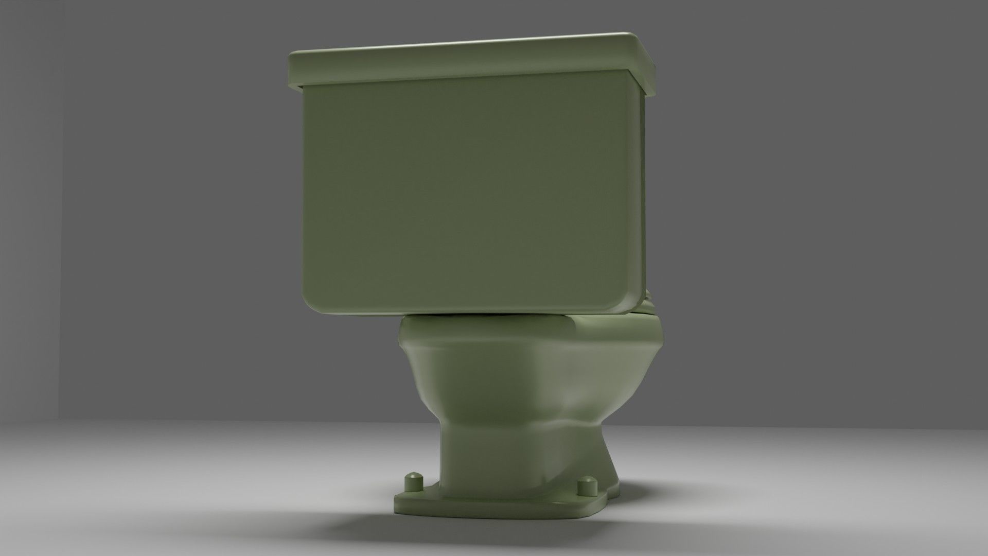 Avocado-Green Toilet 3D model_4