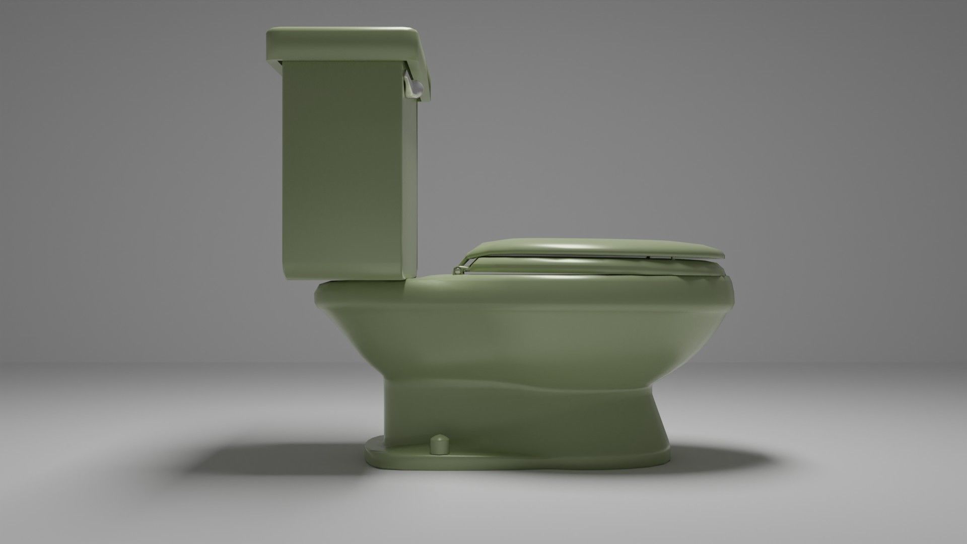Avocado-Green Toilet 3D model_12