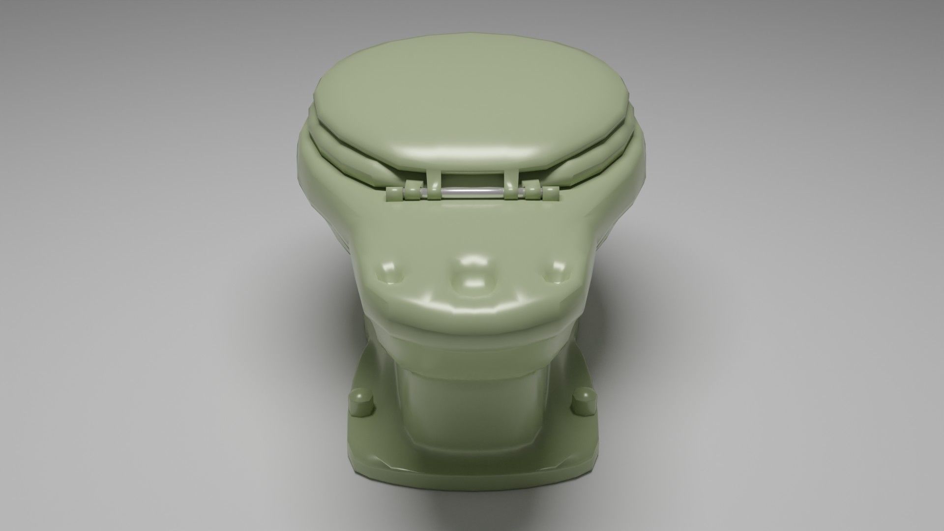 Avocado-Green Toilet 3D model_6