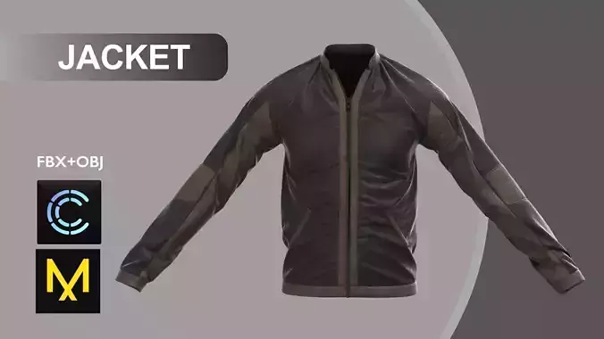 Man Jacket2 Marvelous Designer OBJ FBX 3D model