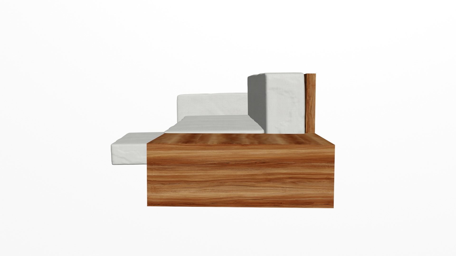 sofa in modern style minimalism Low-poly 3D model_4