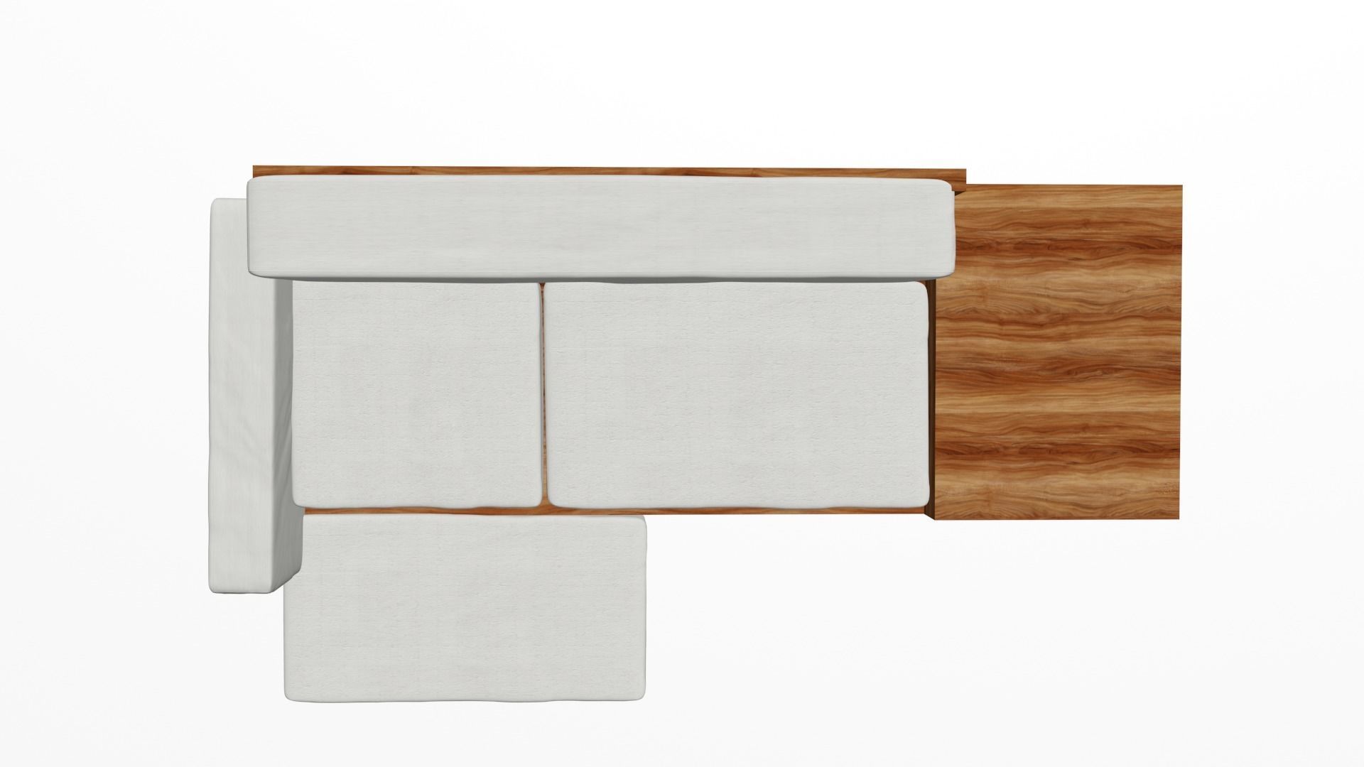 sofa in modern style minimalism Low-poly 3D model_5