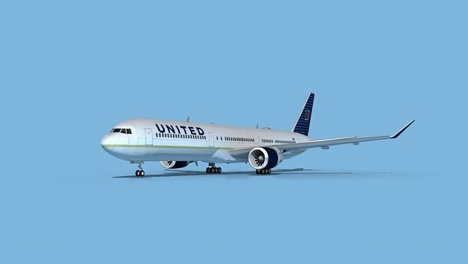 Boeing 767-400 United Airlines 3 3D model