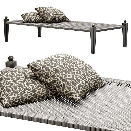 Laila rattan ottoman  3D model