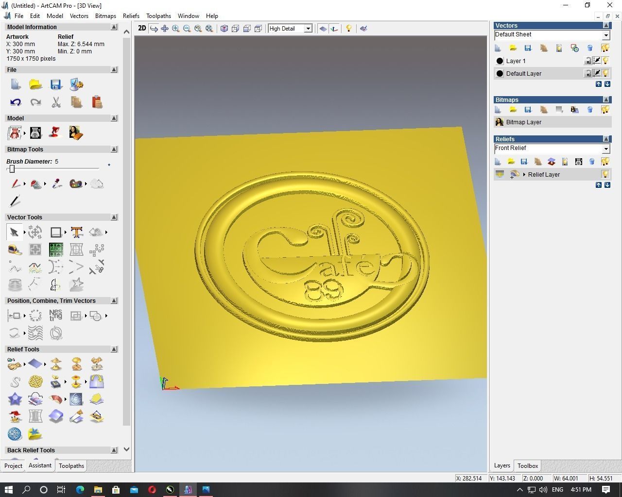 Cafe Sign 3D model_4