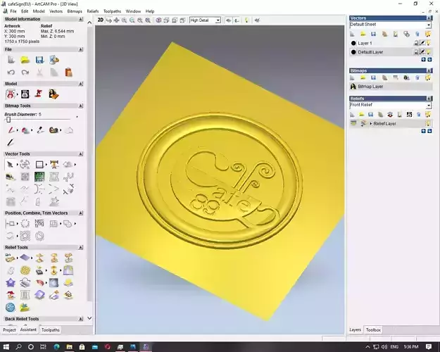 Cafe Sign 3D model
