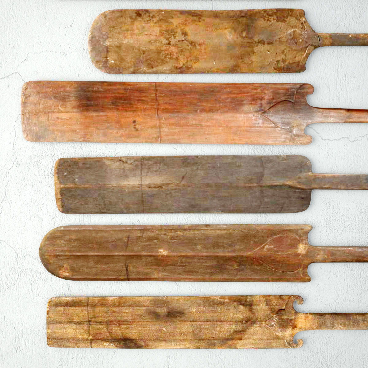 Boating Oars From Kerala 3D model_5