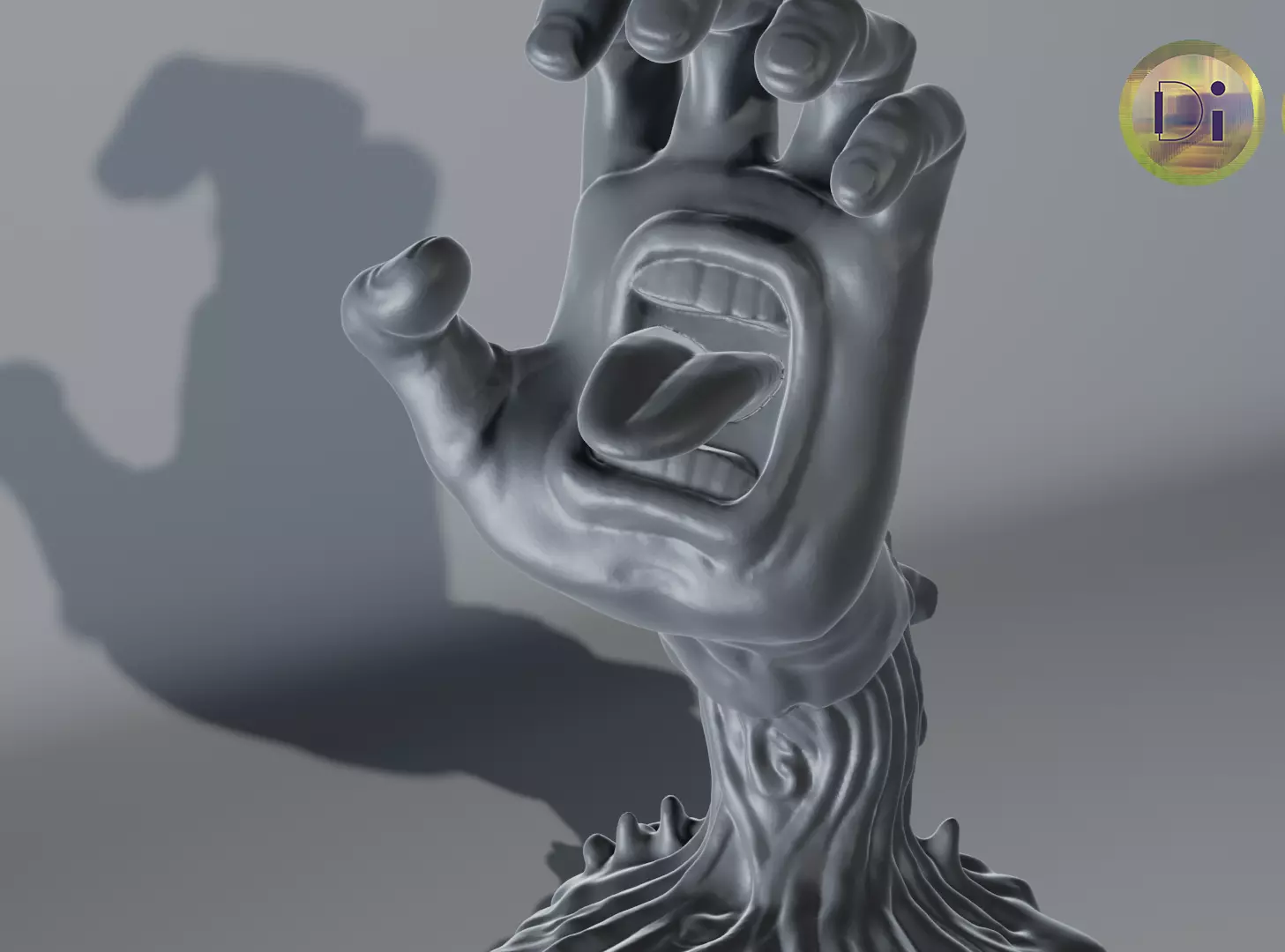 Screaming Hand 3D print model_0