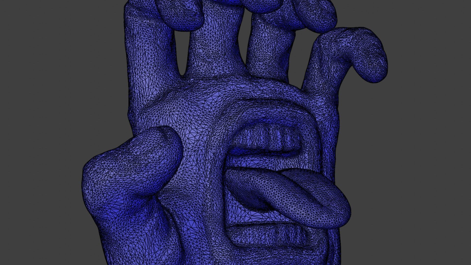 Screaming Hand 3D print model_6