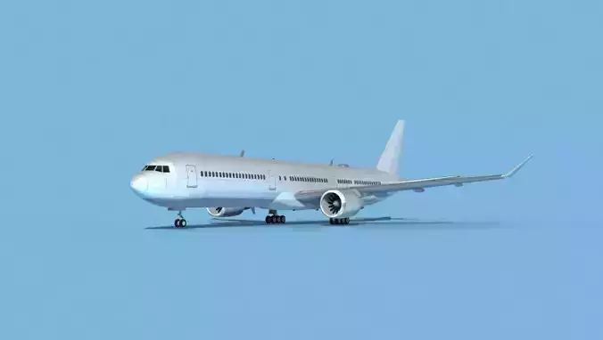 Boeing 767-400 Unmarked 2 3D model
