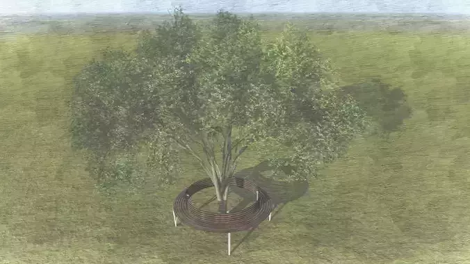 timber bench Free 3D model
