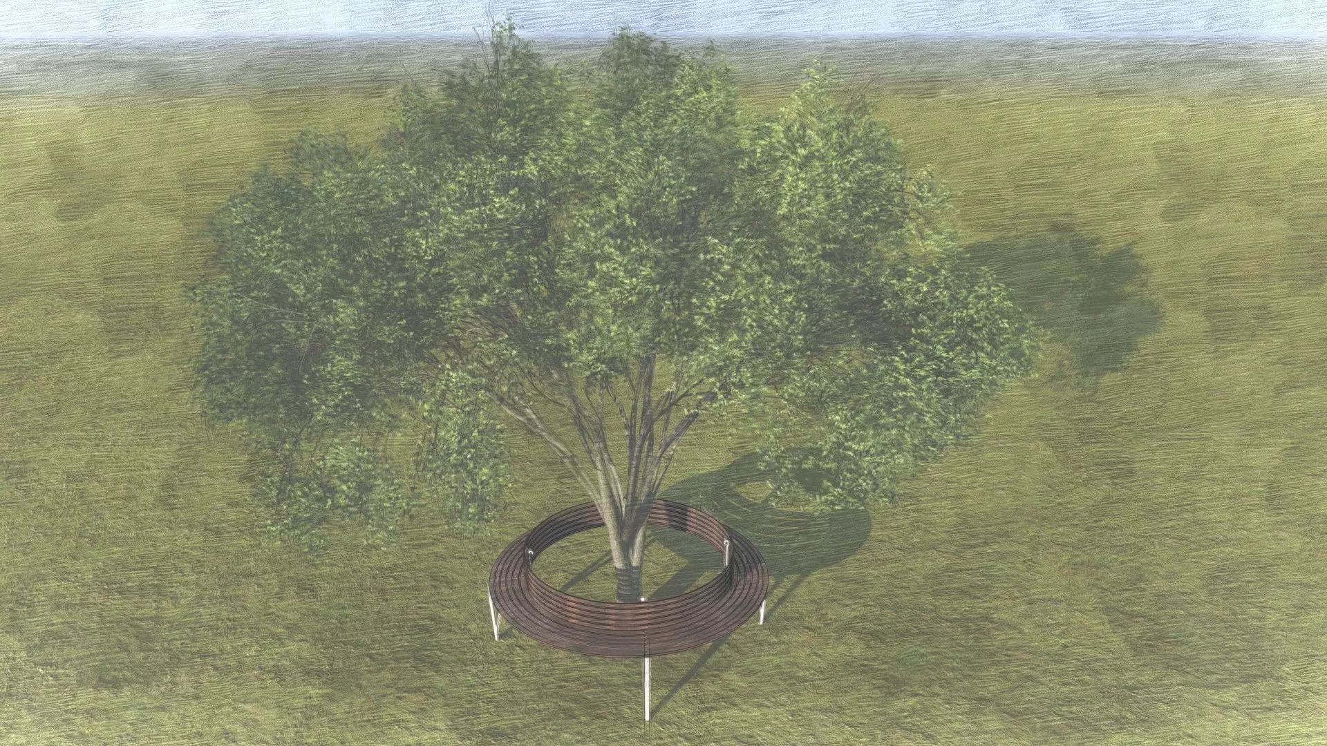 timber bench Free 3D model