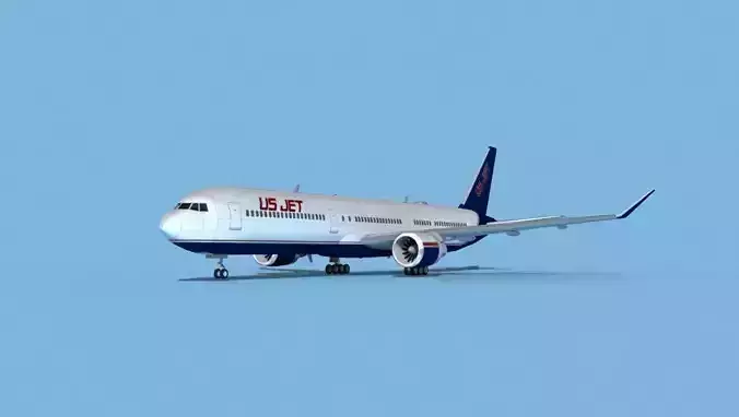 Boeing 767-400 US Jet 3D model
