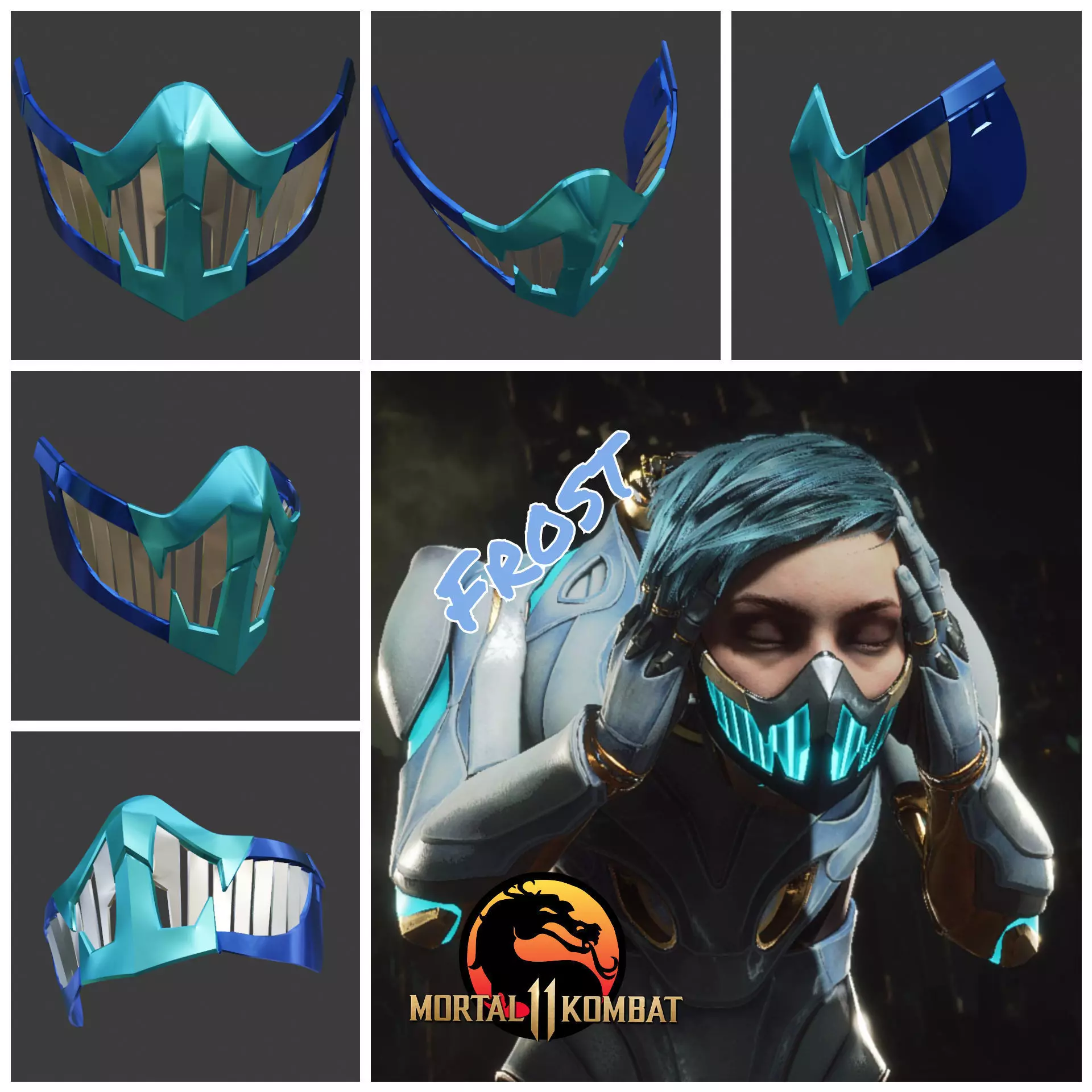 Frost mask from Mortal Kombat 11 - Fatal Frost 3D print model