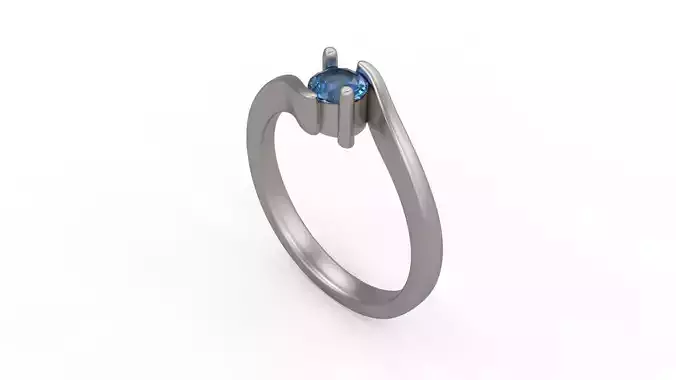 Woman Solitaire Ring 252