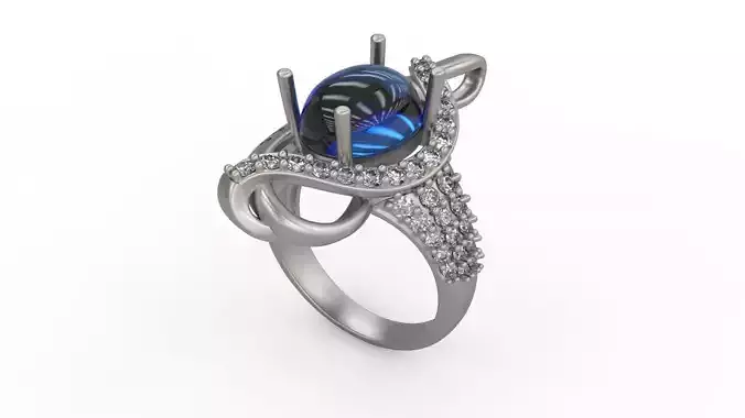 Woman Solitaire Ring 256