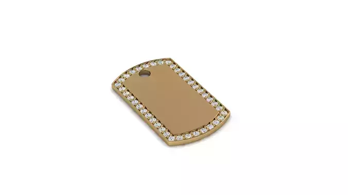 DOG TAG with DIAMONDS