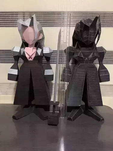 Giant Sephiroth Polygon Figure 3D print model