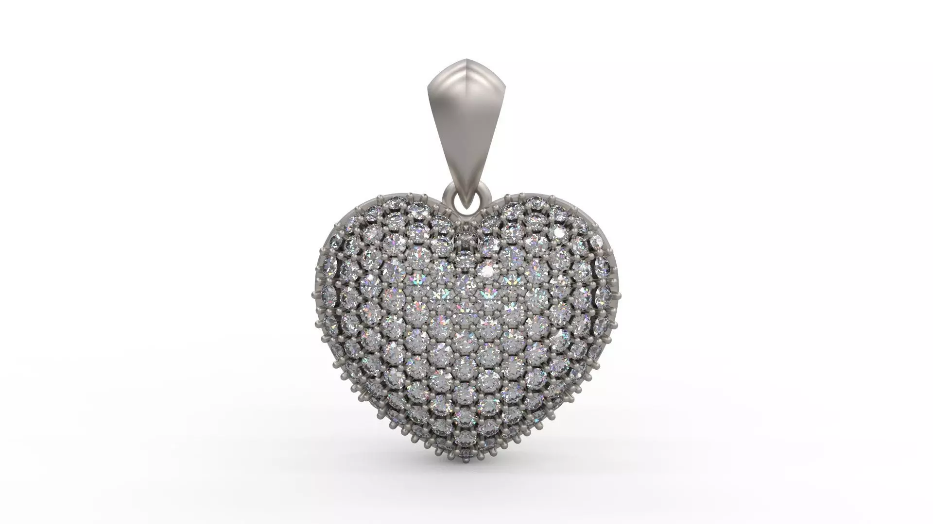 Woman Heart Pendant 999 3D print model