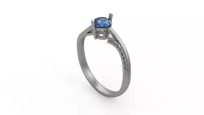 Woman Solitaire Ring 262