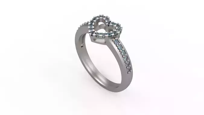 Woman Heart Solitaire Ring 279