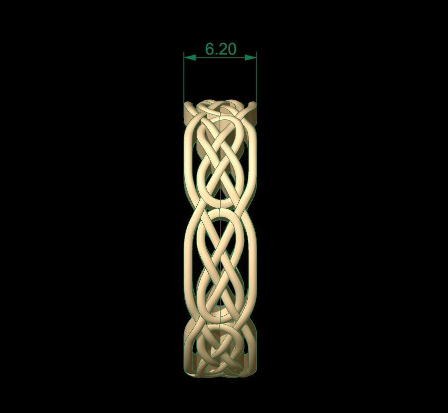 Celtic Knot Ring 282 3D print model_6