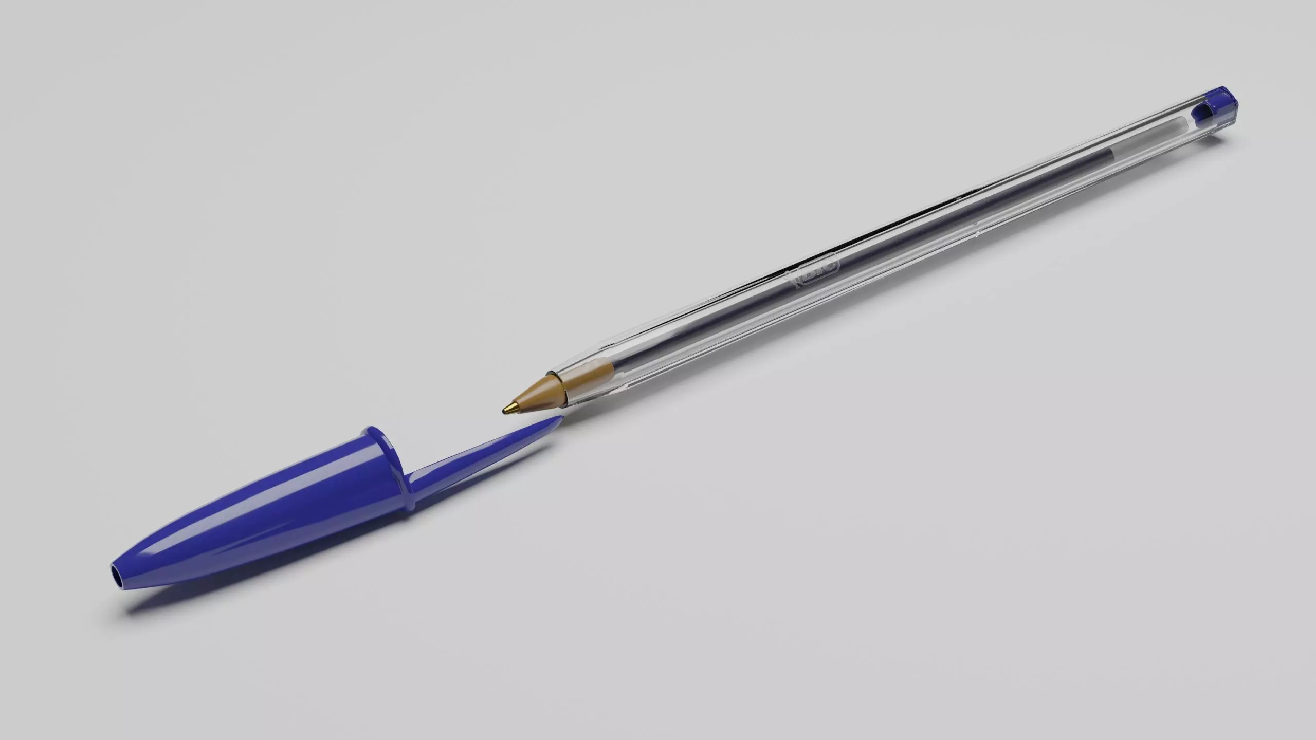 Bic crystal pen 3D model