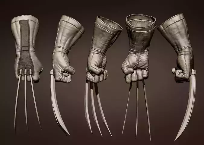 Wolverine glove Free 3D model